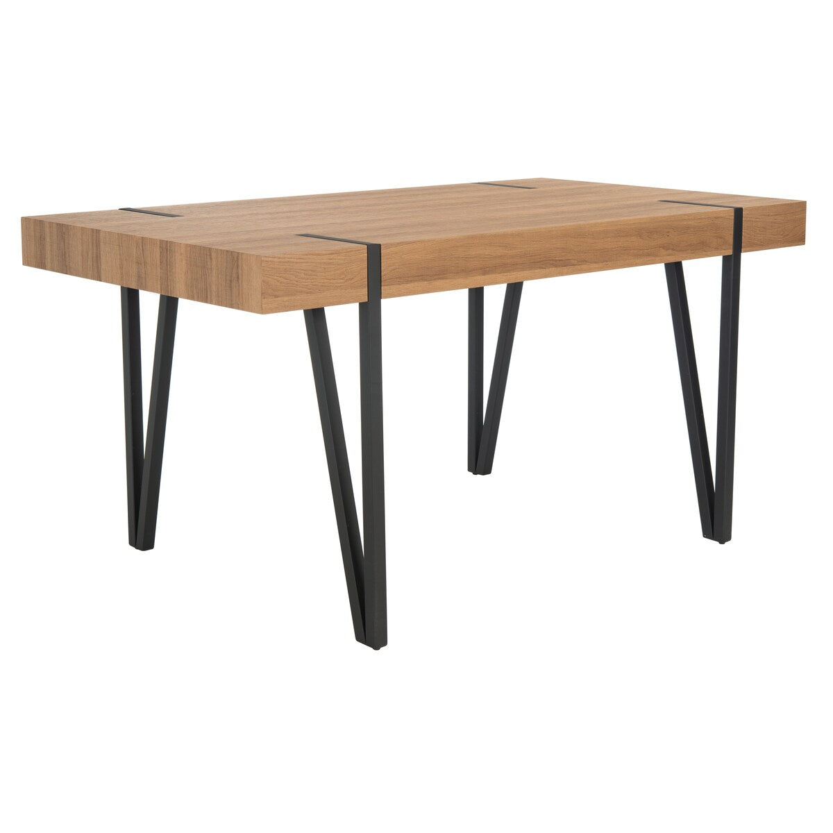 SAFAVIEH Asal Mid-Century Industrial Rustic Dining Room Table - 59.1" W x 35.4" L x 29.5" H - 59Wx35Dx30H