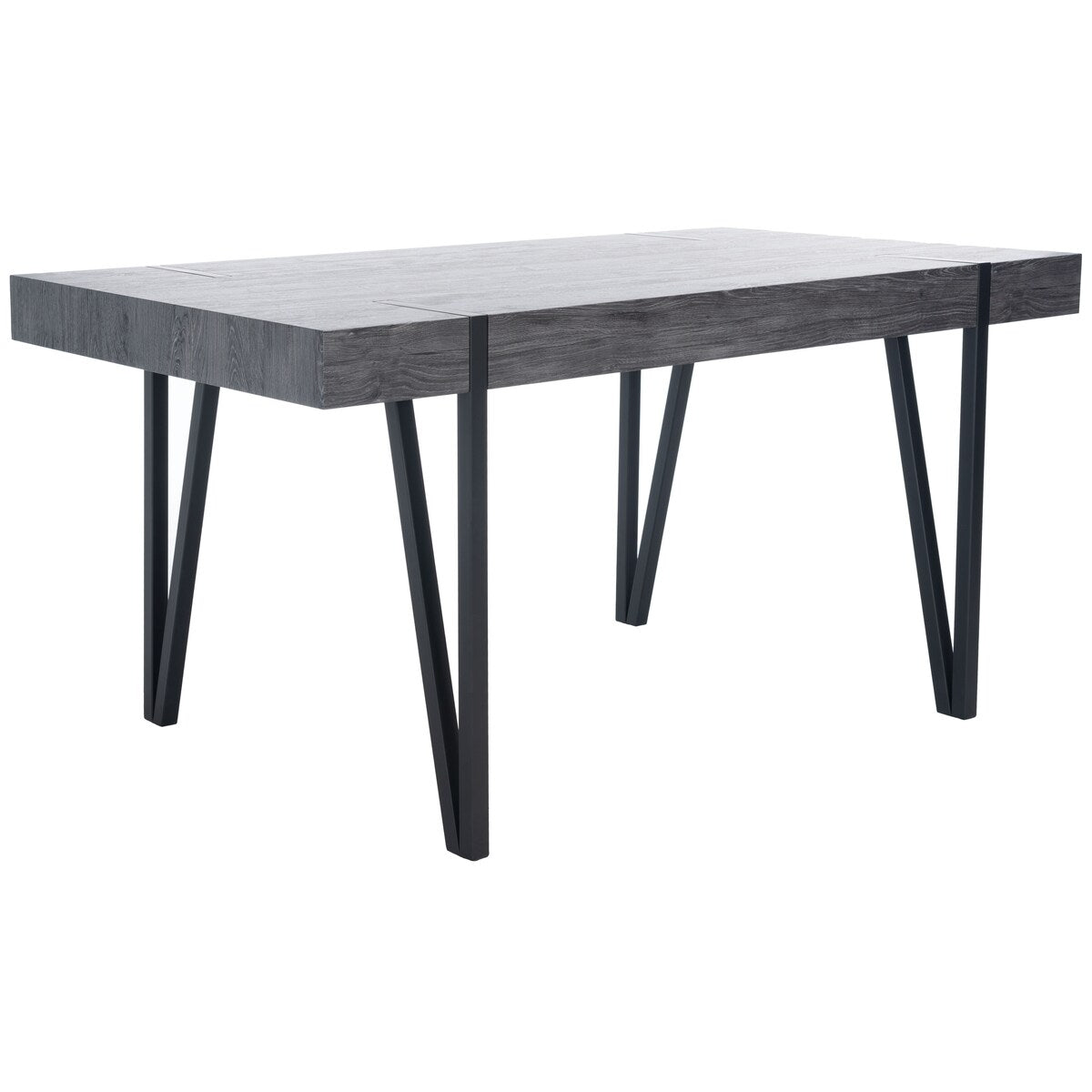 SAFAVIEH Asal Mid-Century Industrial Rustic Dining Room Table - 59.1" W x 35.4" L x 29.5" H - 59Wx35Dx30H