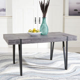 SAFAVIEH Asal Mid-Century Industrial Rustic Dining Room Table - 59.1" W x 35.4" L x 29.5" H - 59Wx35Dx30H