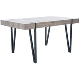 SAFAVIEH Asal Mid-Century Industrial Rustic Dining Room Table - 59.1" W x 35.4" L x 29.5" H - 59Wx35Dx30H