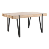 SAFAVIEH Asal Mid-Century Industrial Rustic Dining Room Table - 59.1" W x 35.4" L x 29.5" H - 59Wx35Dx30H