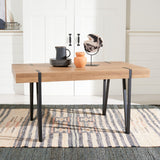 SAFAVIEH Asal Mid-Century Industrial Rustic Dining Room Table - 59.1" W x 35.4" L x 29.5" H - 59Wx35Dx30H