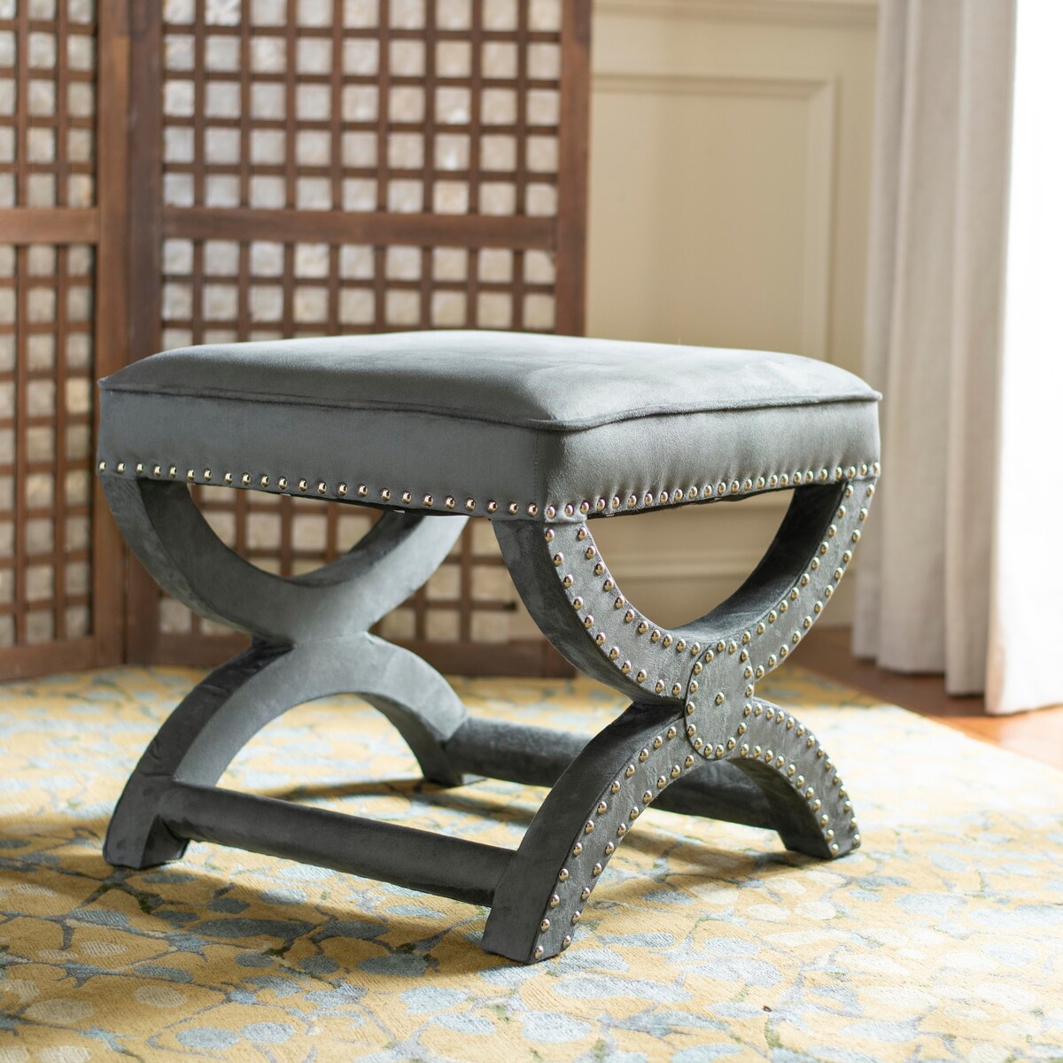 SAFAVIEH Ashanti X-Bench Ottoman