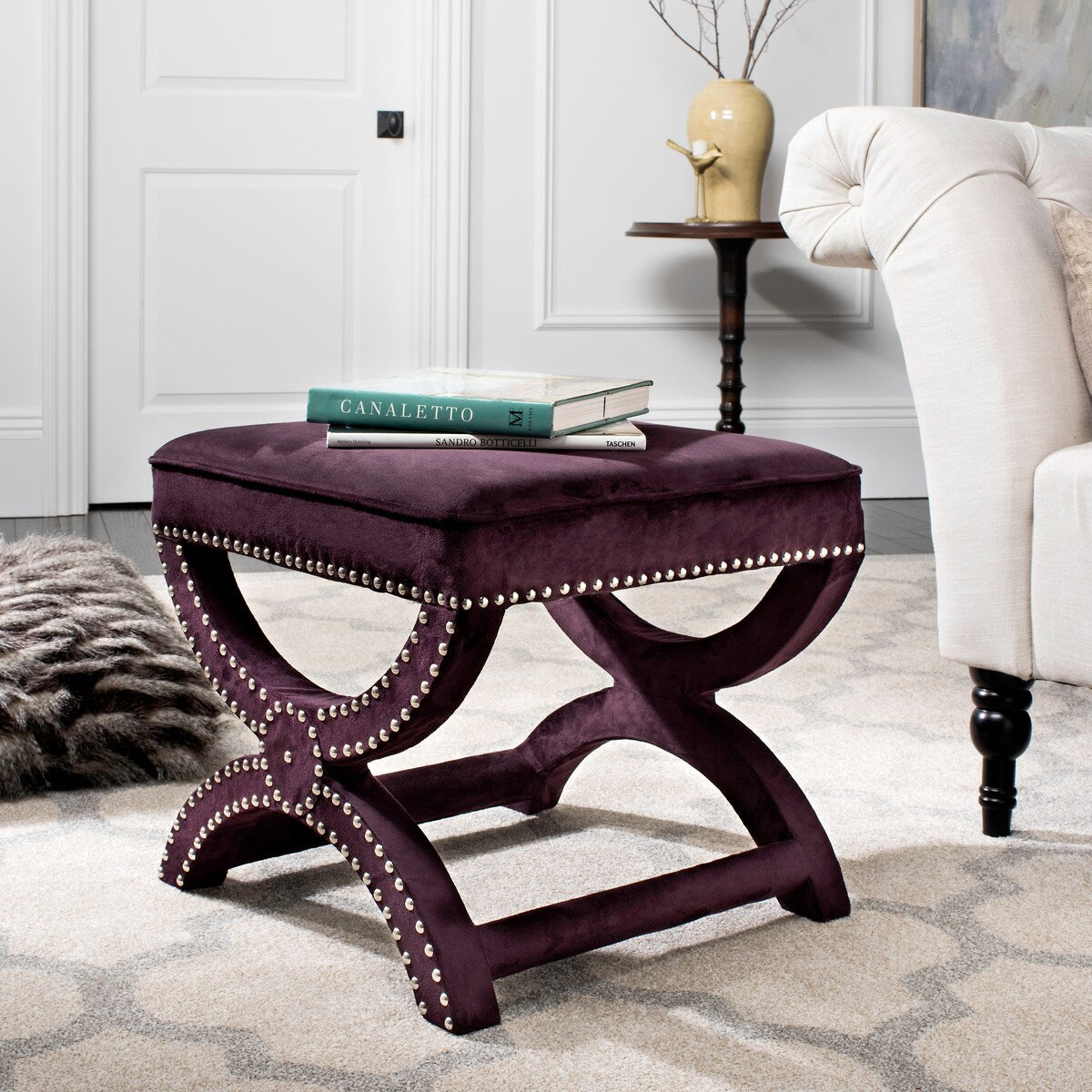 SAFAVIEH Ashanti X-Bench Ottoman