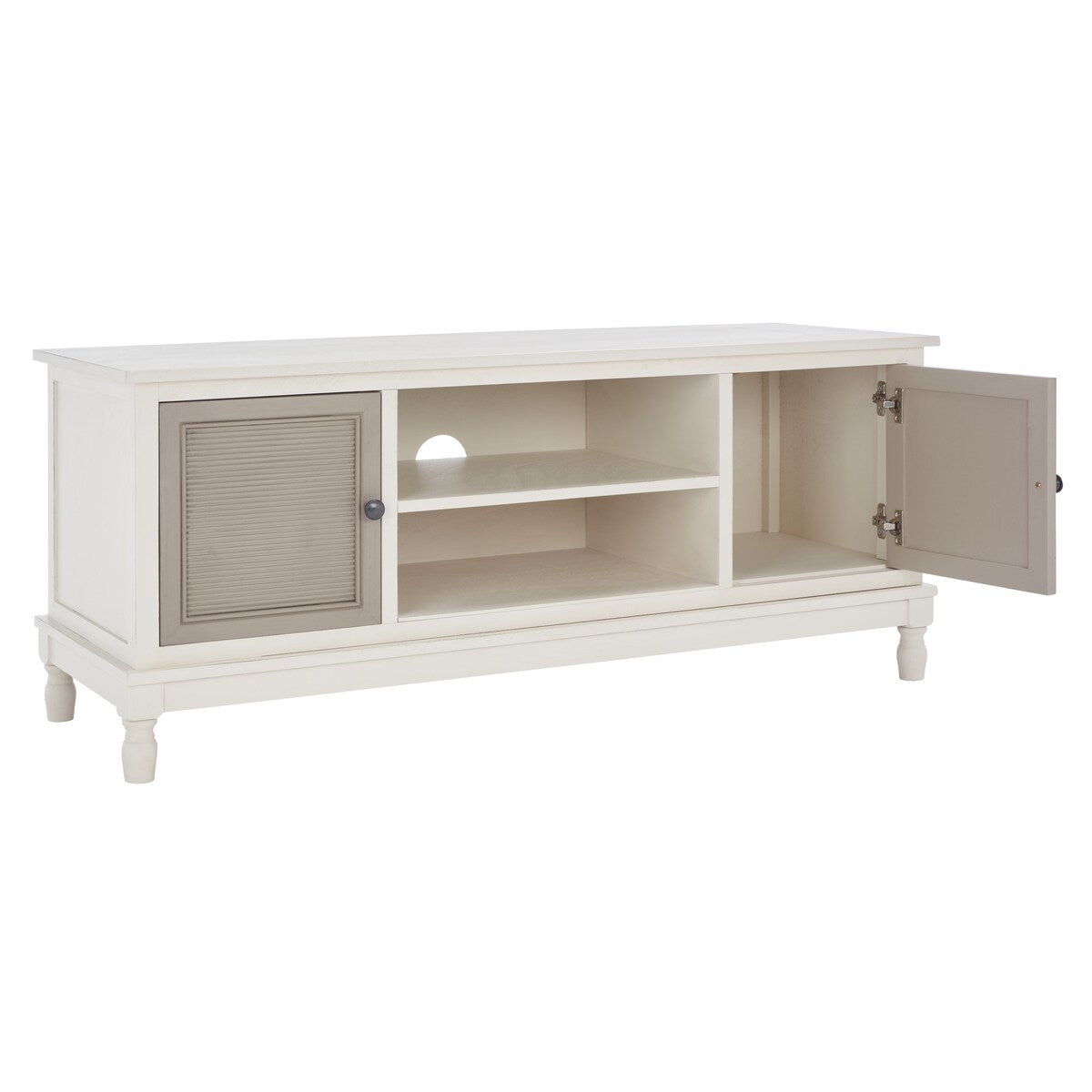 SAFAVIEH Ashlea 2 Door 1 Shelf Media Stand - 47" W x 16" D x 20" H - 47Wx16Dx20H