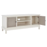 SAFAVIEH Ashlea 2 Door 1 Shelf Media Stand - 47" W x 16" D x 20" H - 47Wx16Dx20H