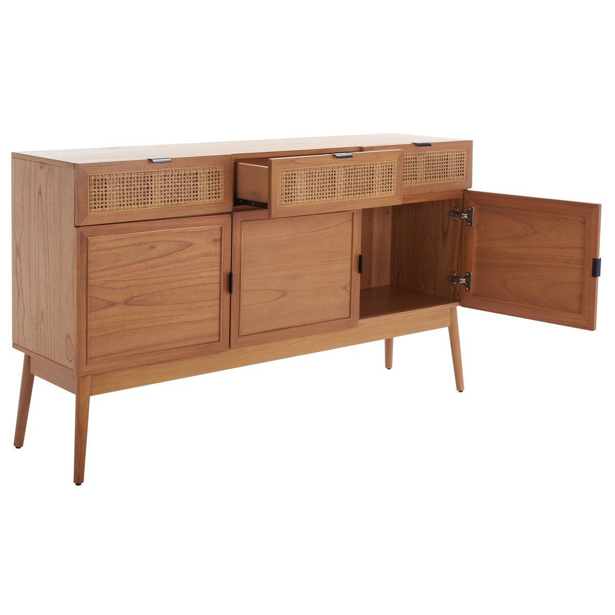 SAFAVIEH Ashly 3-Drawer 3 Door Sideboard - 60" W x 15" D x 35" H - 60Wx15Dx35H