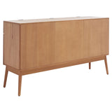 SAFAVIEH Ashly 3-Drawer 3 Door Sideboard - 60" W x 15" D x 35" H - 60Wx15Dx35H