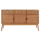 SAFAVIEH Ashly 3-Drawer 3 Door Sideboard - 60" W x 15" D x 35" H - 60Wx15Dx35H