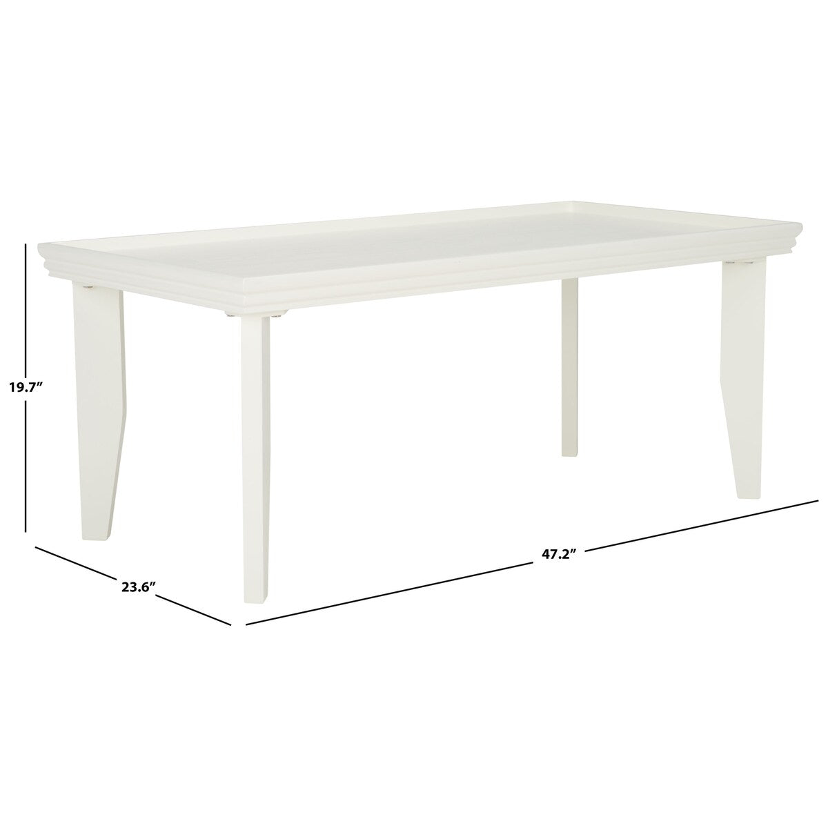 SAFAVIEH Asthildur Coffee Table - 47" L x 24" D x 20" H - 47Wx24Dx20H