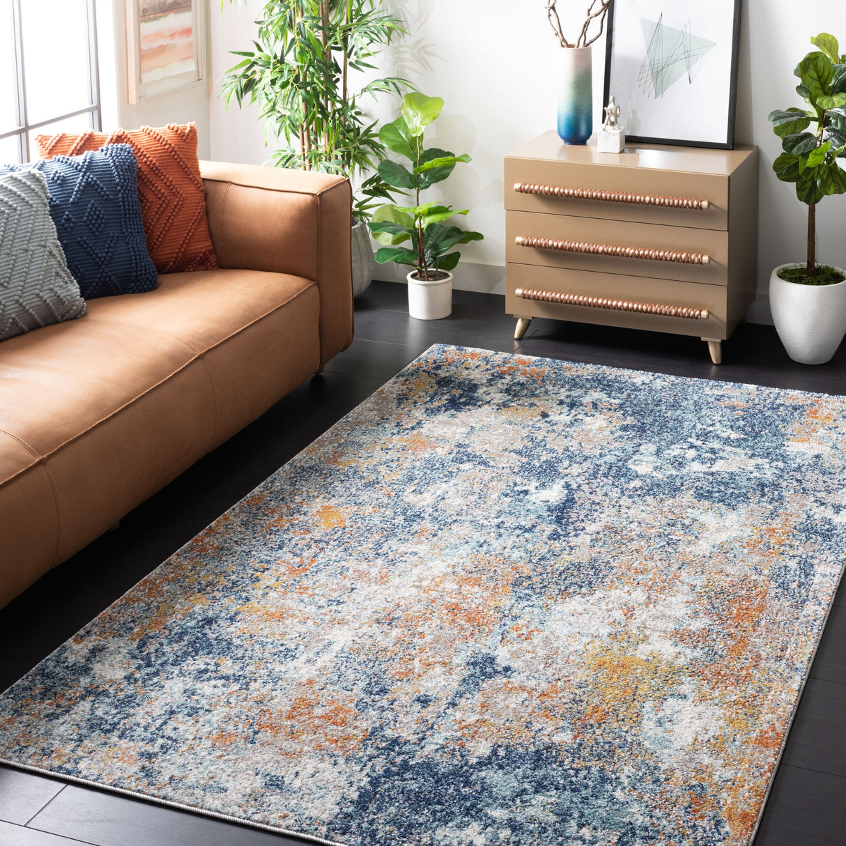 SAFAVIEH Aston Shahide Modern Abstract Rug