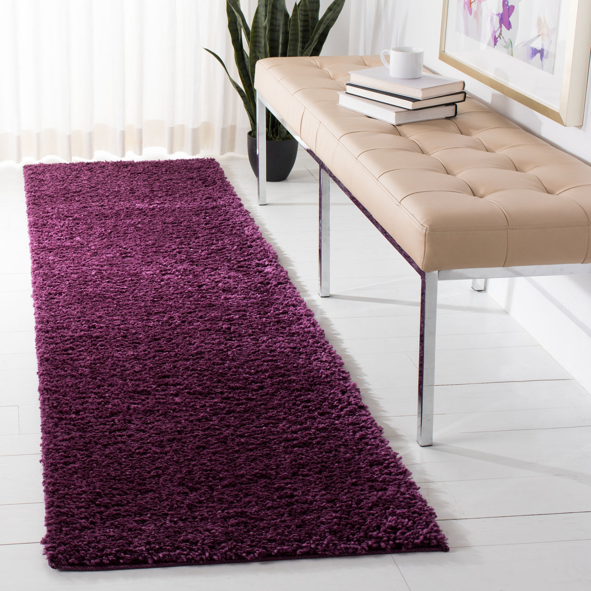 SAFAVIEH August Wilhelma Shag Solid 1.2-inch Thick Area Rug