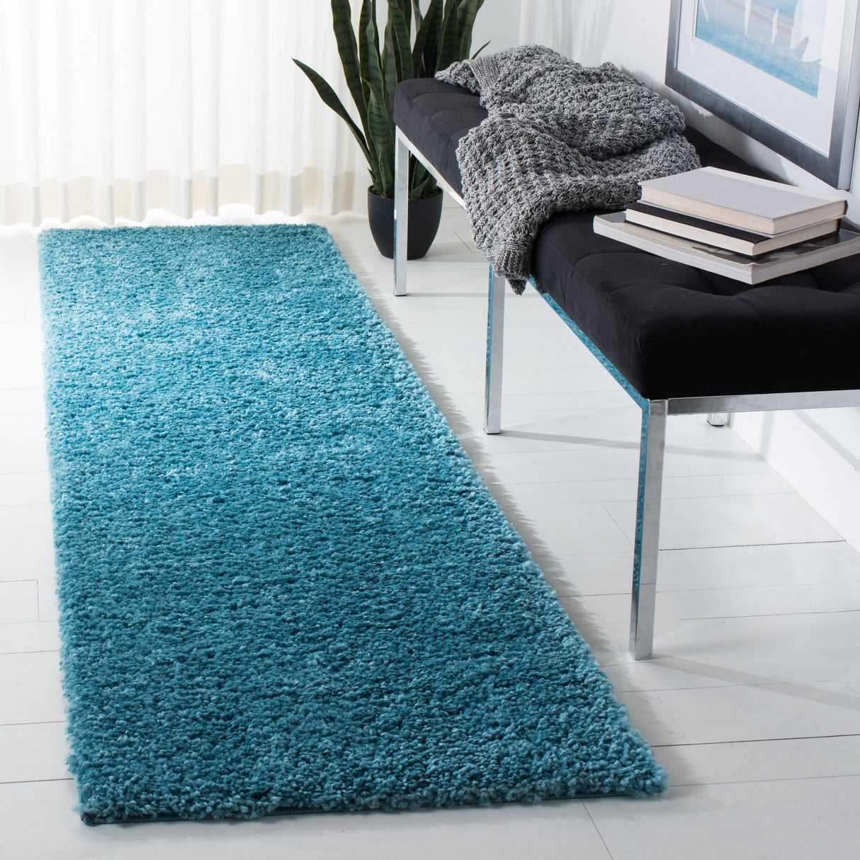 SAFAVIEH August Wilhelma Shag Solid 1.2-inch Thick Area Rug