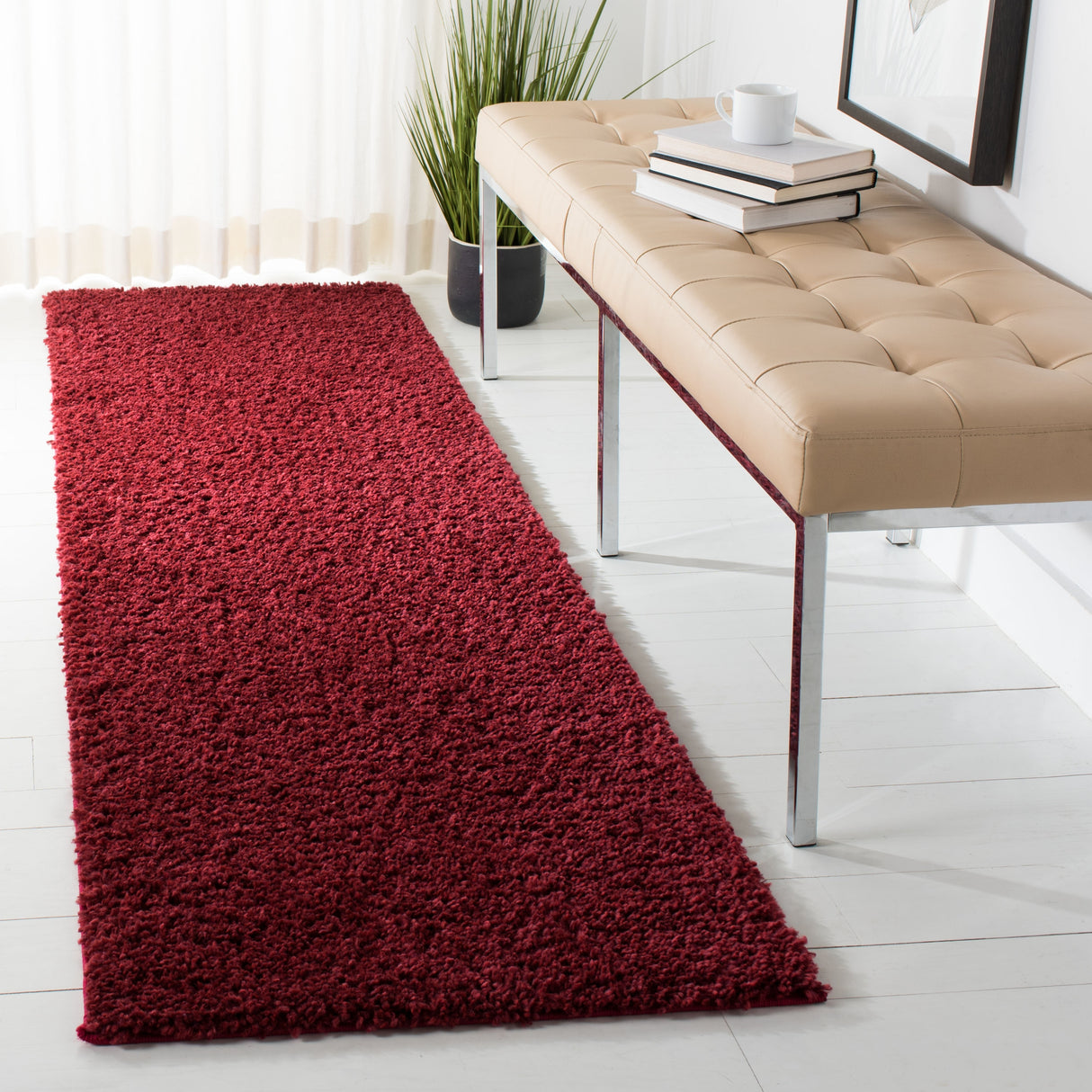 SAFAVIEH August Wilhelma Shag Solid 1.2-inch Thick Area Rug