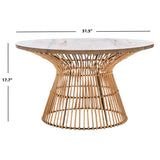 SAFAVIEH Aveline Modern Rattan Round Coffee Table - 31.5" W x 31.5" L x 17.7" H - 32Wx32Dx18H