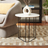 SAFAVIEH Avis Round Accent Table - 18" W x 18" D x 20" H - 18Wx18Dx20H