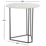 SAFAVIEH Avis Round Accent Table - 18" W x 18" D x 20" H - 18Wx18Dx20H