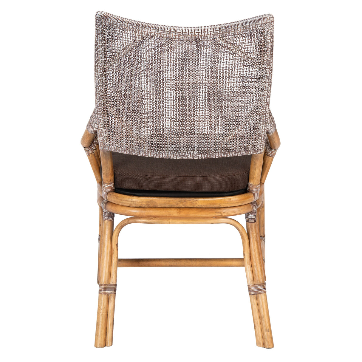 SAFAVIEH Azrielle Coastal Rattan Cushion Chair - 22" W x 24" L x 37" H - 22Wx24Dx37H