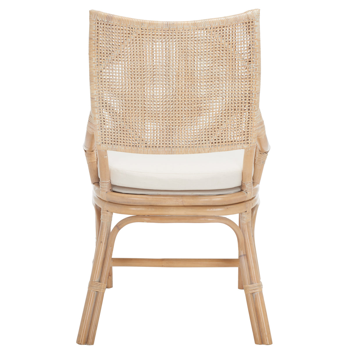 SAFAVIEH Azrielle Coastal Rattan Cushion Chair - 22" W x 24" L x 37" H - 22Wx24Dx37H