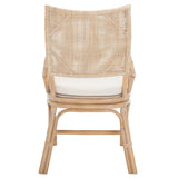 SAFAVIEH Azrielle Coastal Rattan Cushion Chair - 22" W x 24" L x 37" H - 22Wx24Dx37H