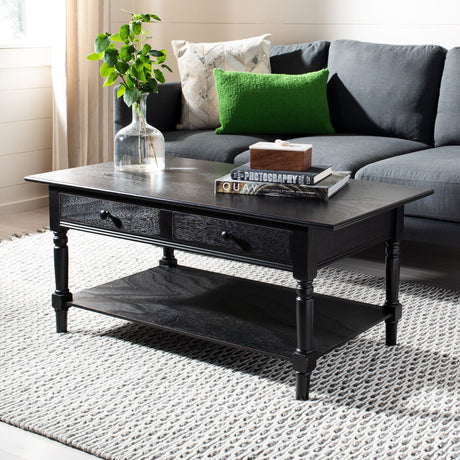 SAFAVIEH Bama Grey 2-Drawer Coffee Table - 41.7" W x 21.7" D x 18.5" H - 42Wx22Dx19H