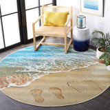 SAFAVIEH Barbados Bukurie Tropical Indoor/ Outdoor Waterproof Patio Backyard Rug