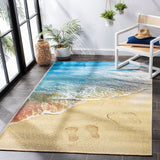 SAFAVIEH Barbados Bukurie Tropical Indoor/ Outdoor Waterproof Patio Backyard Rug