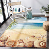 SAFAVIEH Barbados Liset Tropical Indoor/ Outdoor Waterproof Patio Backyard Rug