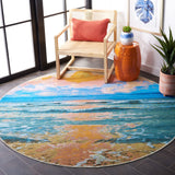 SAFAVIEH Barbados Momka Tropical Indoor/ Outdoor Waterproof Patio Backyard Rug