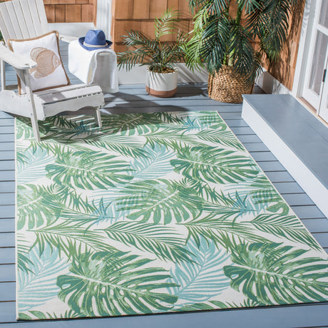 SAFAVIEH Barbados Pisti Tropical Indoor/ Outdoor Waterproof Patio Backyard Rug