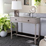 SAFAVIEH Barbra 2-Drawer Console Table - 35.5" W x 13" L x 29.5" H - 36Wx13Dx30H