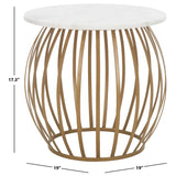 SAFAVIEH Basima Round Accent Table - 19" W x 19" D x 17" H - 19Wx19Dx17H