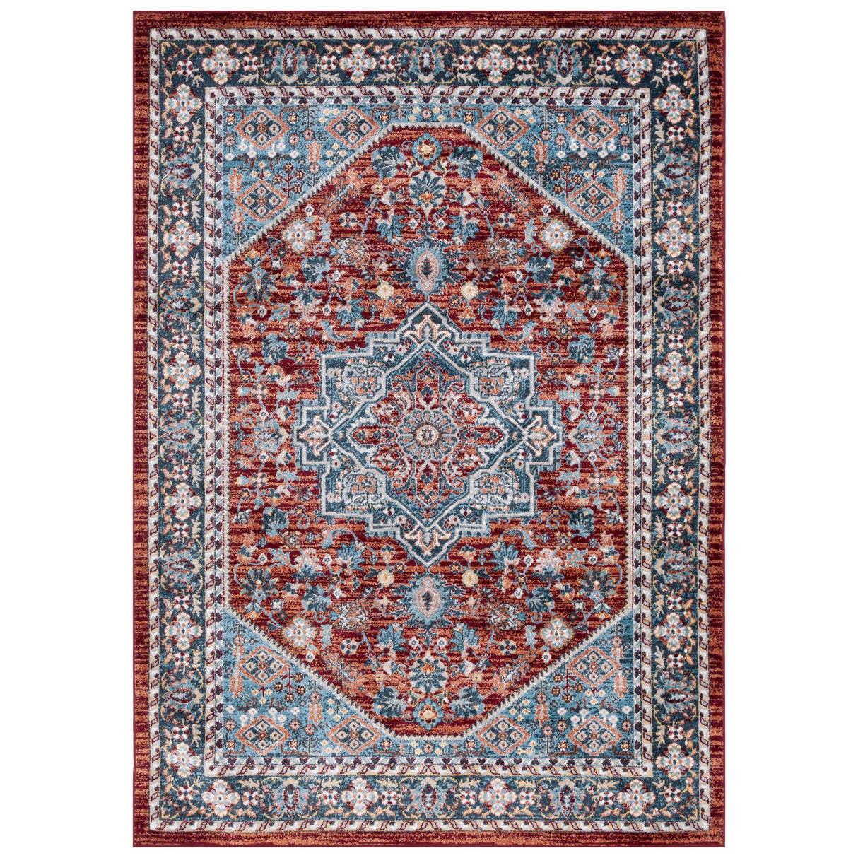 SAFAVIEH Bayside Machine Washable Korneliya Oriental Rug