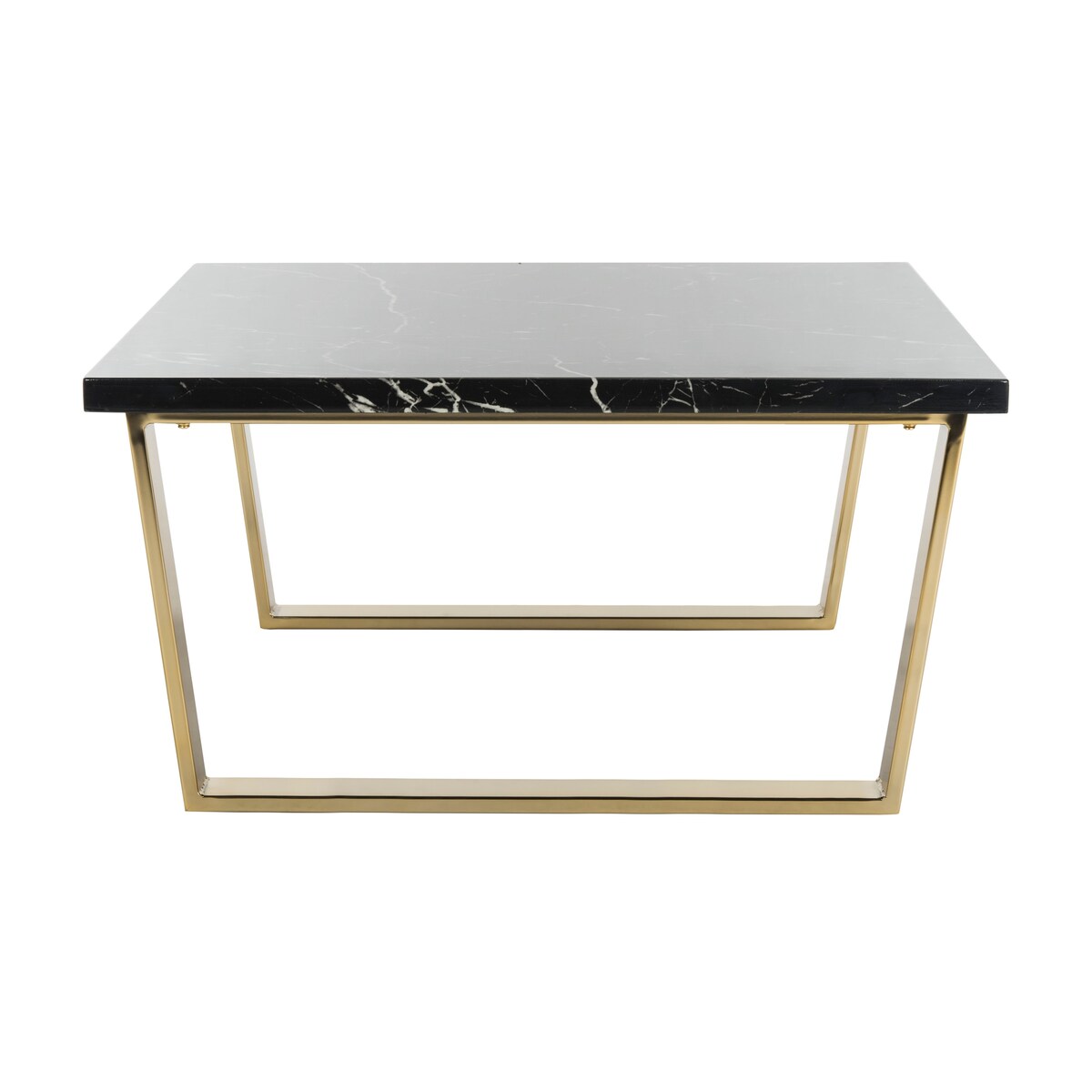 SAFAVIEH Bea Black/ Brass Square Coffee Table - 31.5" x 31.5" x 15.8" - 32Wx32Dx16H