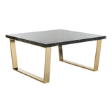 SAFAVIEH Bea Black/ Brass Square Coffee Table - 31.5" x 31.5" x 15.8" - 32Wx32Dx16H