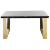 SAFAVIEH Bea Black/ Brass Square Coffee Table - 31.5" x 31.5" x 15.8" - 32Wx32Dx16H