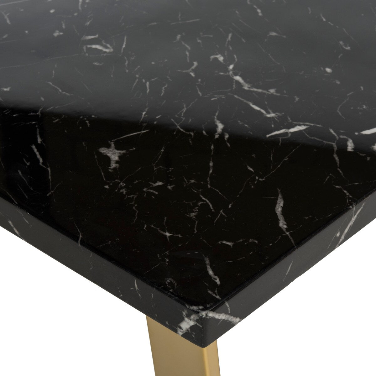 SAFAVIEH Bea Black/ Brass Square Coffee Table - 31.5" x 31.5" x 15.8" - 32Wx32Dx16H