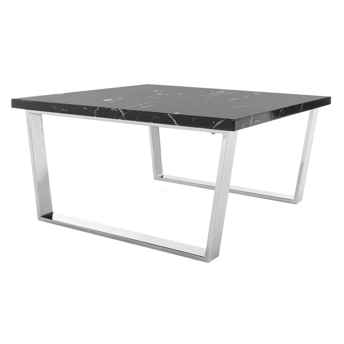 SAFAVIEH Bea Black/ Brass Square Coffee Table - 31.5" x 31.5" x 15.8" - 32Wx32Dx16H