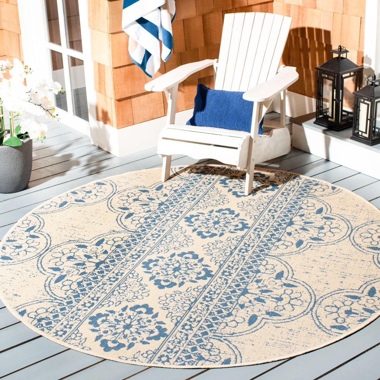 SAFAVIEH Beach House Belina Indoor/ Outdoor Waterproof Patio Backyard Rug