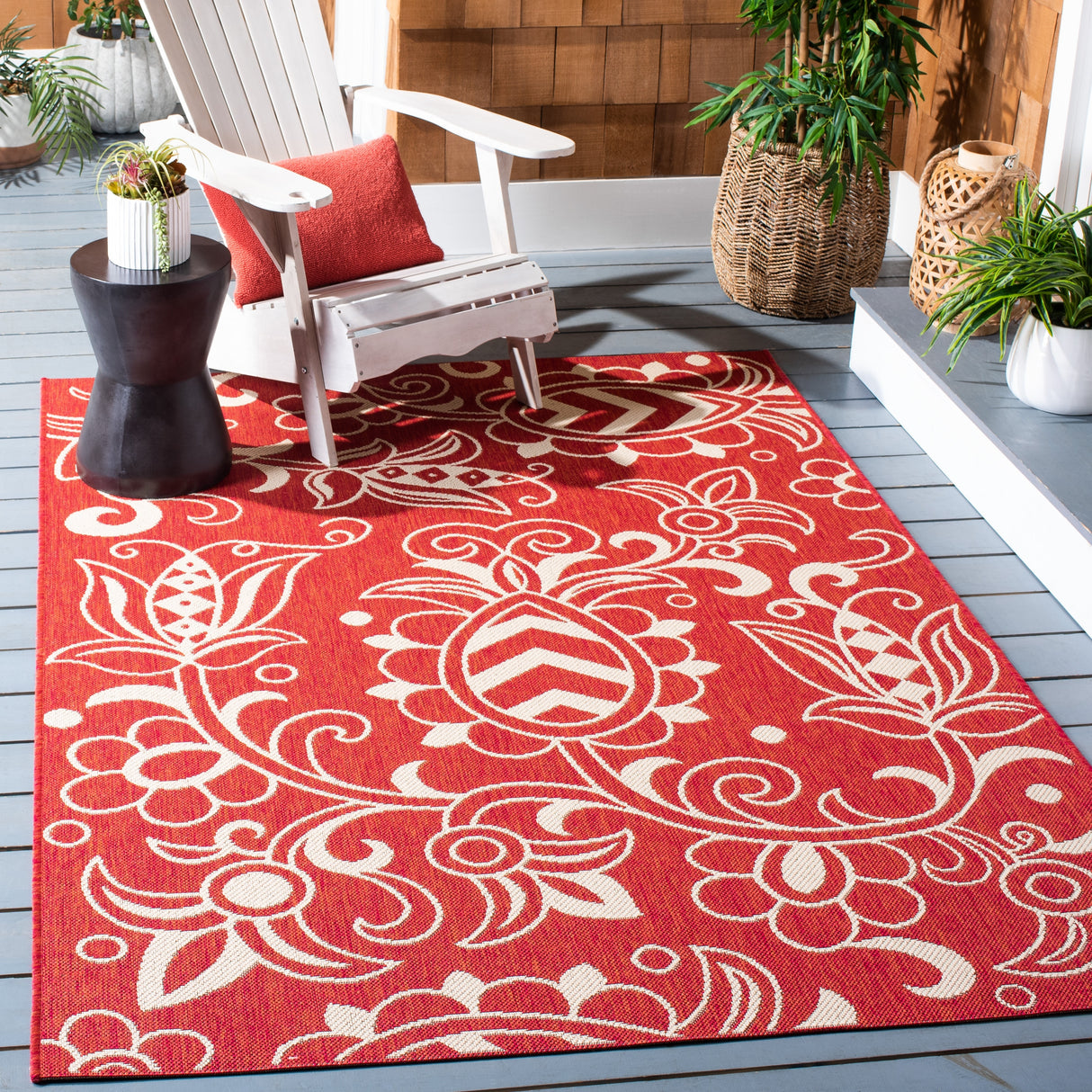 SAFAVIEH Beach House Jula Indoor/ Outdoor Waterproof Patio Backyard Rug