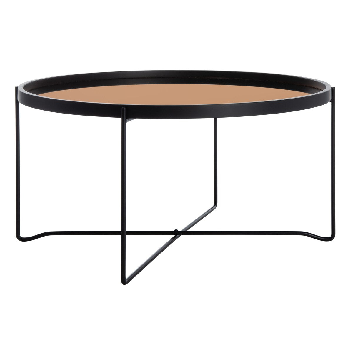 SAFAVIEH Beatrix Round Tray Top Coffee Table - 29" x 29" x 15" - 29Wx29Dx15H