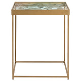 SAFAVIEH Belia Leaf Antique Brass Side Table - 16" x 16" x 20" - 16Wx16Dx20H