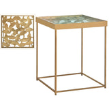 SAFAVIEH Belia Leaf Antique Brass Side Table - 16" x 16" x 20" - 16Wx16Dx20H