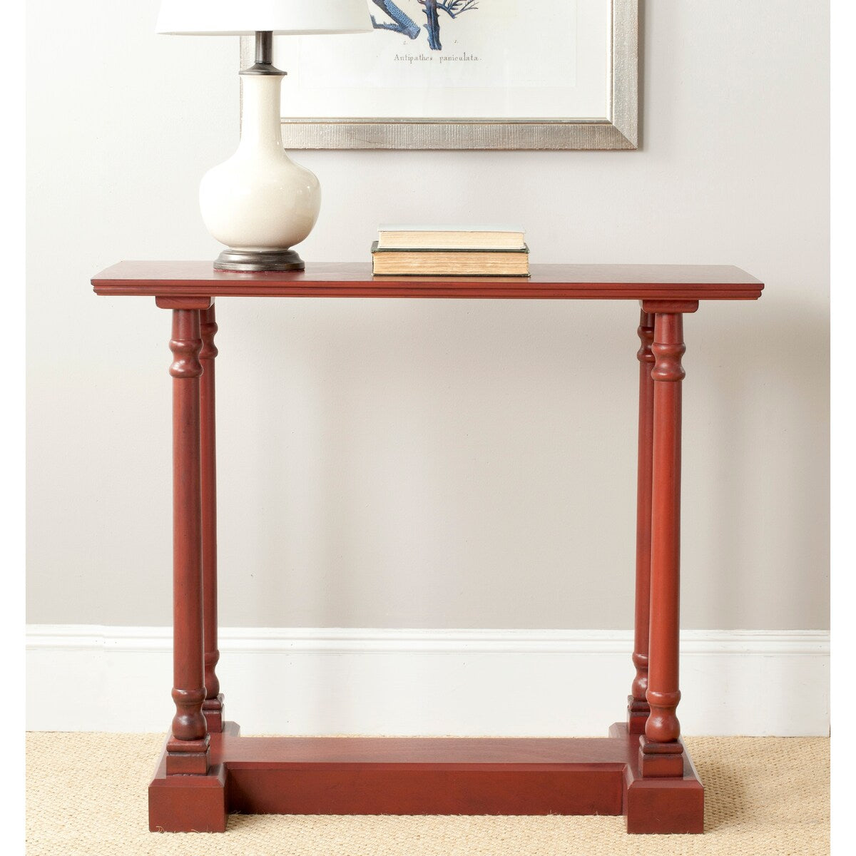 SAFAVIEH Bena Red Console Table - 38Wx16Dx32H