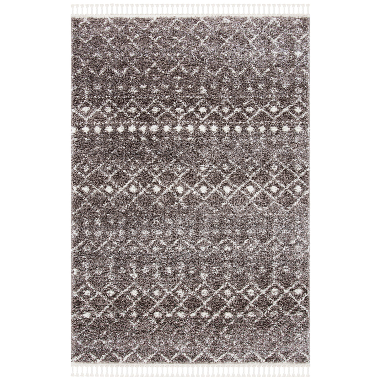 SAFAVIEH Berber Fringe Dashurije Leatha Trellis Rug