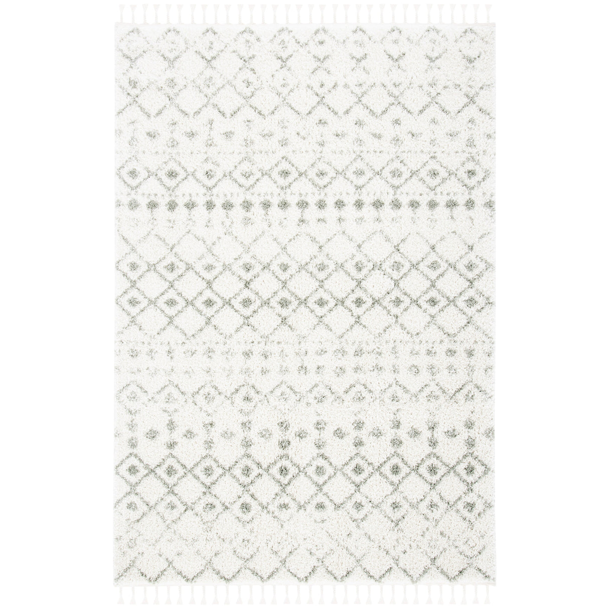 SAFAVIEH Berber Fringe Dashurije Leatha Trellis Rug