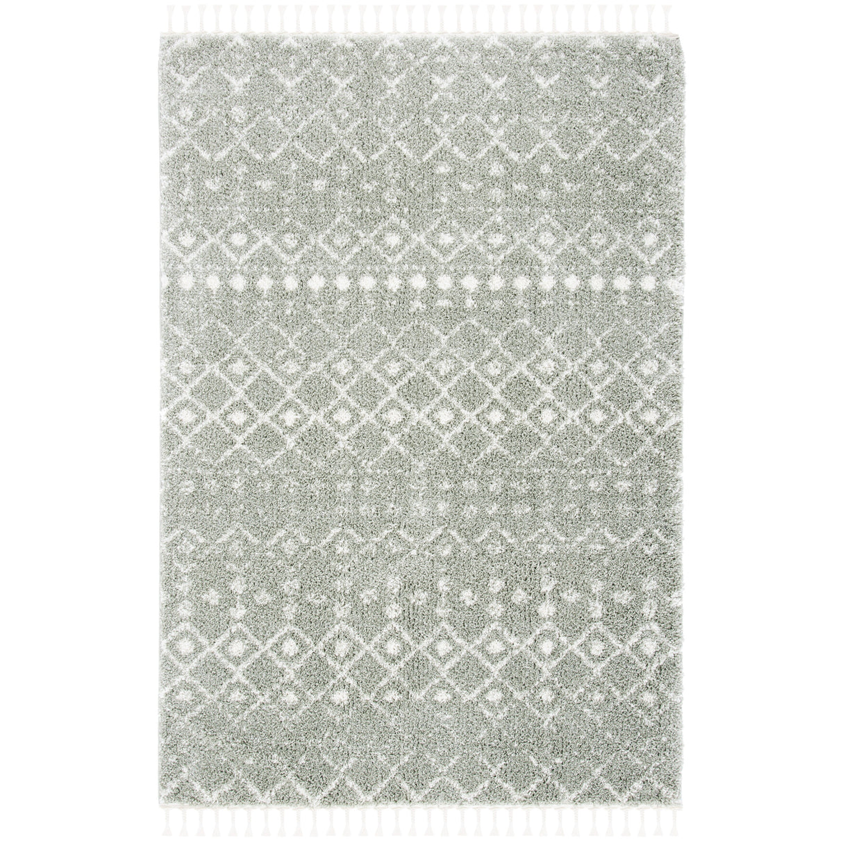 SAFAVIEH Berber Fringe Dashurije Leatha Trellis Rug