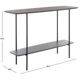 SAFAVIEH Bernadine Lower Shelf Console Table - 47.3 In. W x 15.8 In. D x 31.5 In. H - 47Wx16Dx32H