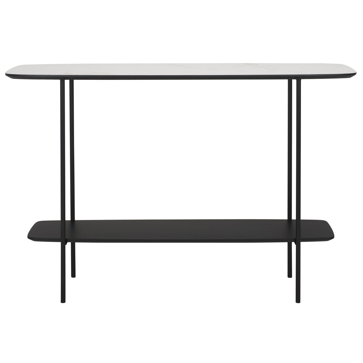 SAFAVIEH Bernadine Lower Shelf Console Table - 47.3 In. W x 15.8 In. D x 31.5 In. H - 47Wx16Dx32H