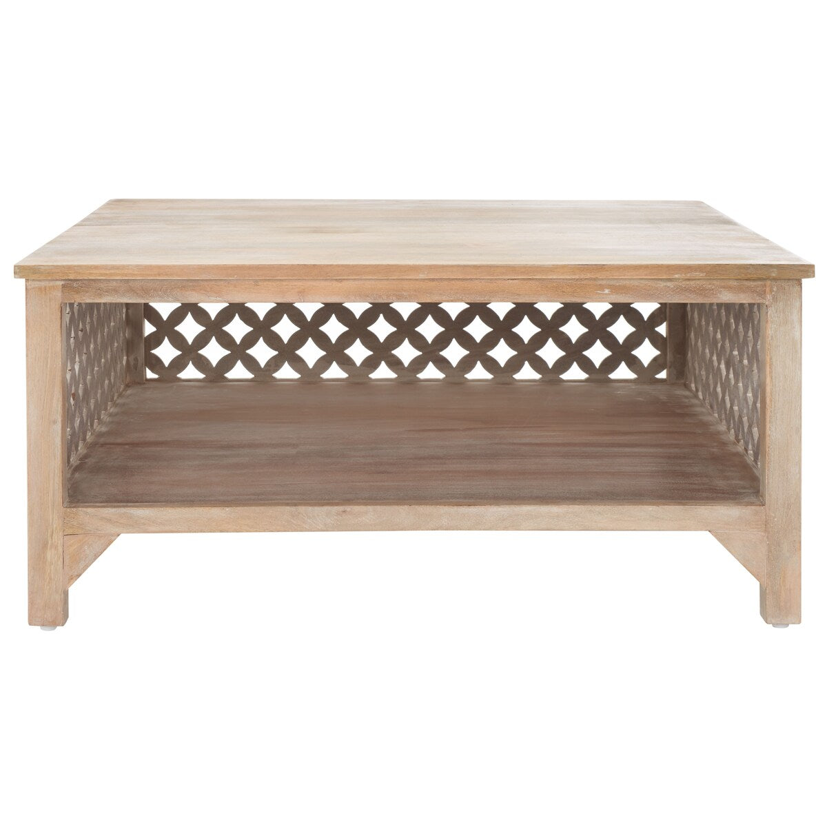 SAFAVIEH Bernardina Square Single Shelf Coffee Table - 34" L x 34" D x 16" H - 34Wx34Dx16H